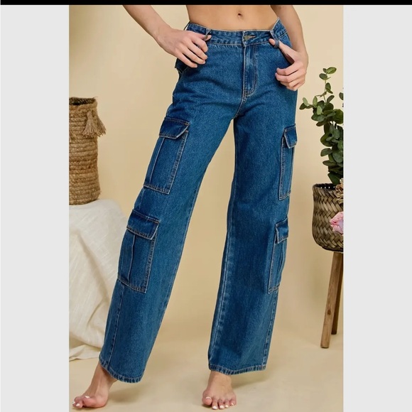 364. 4 Cargo Pockets, Cargo Jeans, Various Sizes - Picture 7 of 8